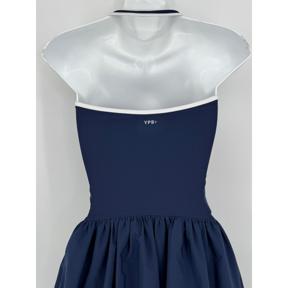 Abercrombie‎ & Fitch YPB motionTEK Halter Bubble Hem Mini Dress XS Navy Athletic - Picture 6 of 11